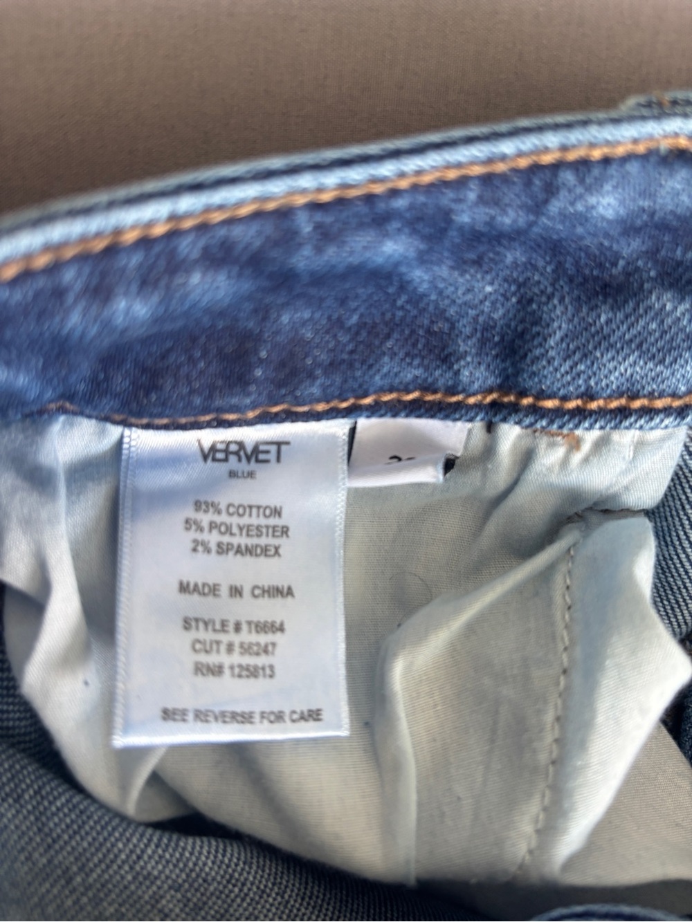 Vervet Blue Wide Leg Cropped Jeans Women's Size 28 Raw Hem Stretch Denim - Picture 6 of 8